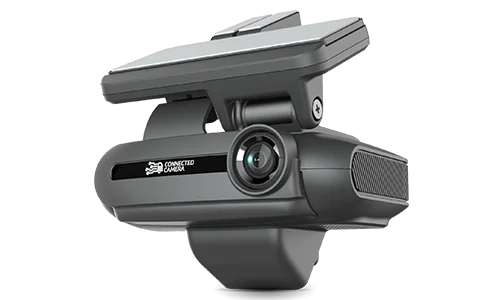 A high-definition dashcam from Geosecure's 4G-connected system, offering real-time video streaming and event recording for fleet safety.